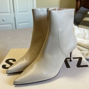 Schutz Bette White stiletto Bootie
